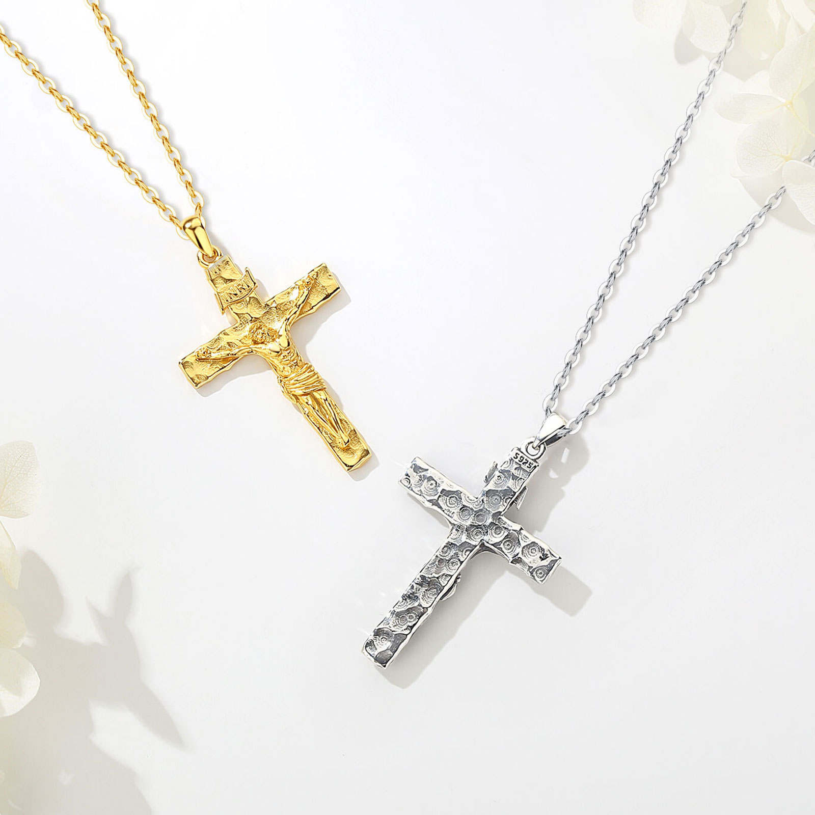 Eudora Crucifix Cross Necklace - Cross Pendant Necklace Gold ulasan dan harga