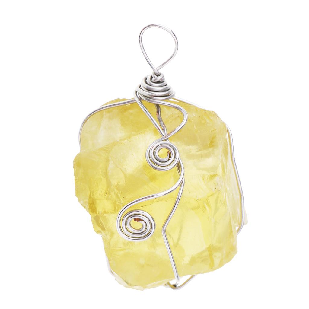 Citrine Pendant Natural Yellow - Crystal Pendant Necklace Natural Stone ulasan dan harga