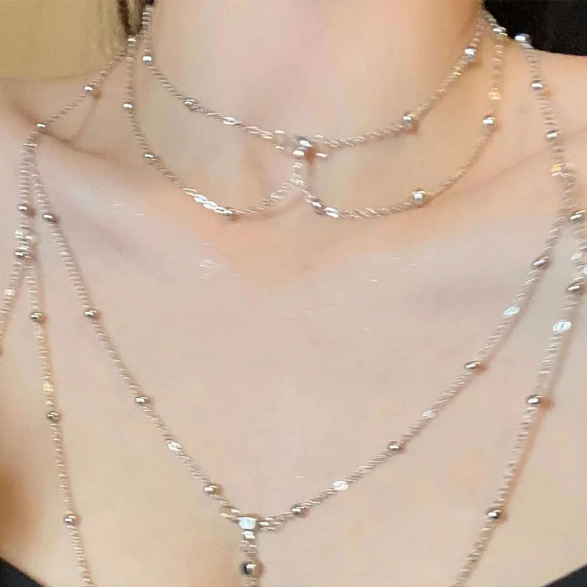 Sexy Aesthetic Multi-layer Spa - Layered Pendant Necklace Aesthetic ulasan dan harga