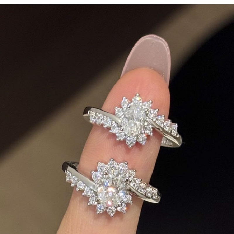 Apaison Luxury 0.5ct&1 Carat M - Moissanite Engagement Ring 1 Carat ulasan dan harga