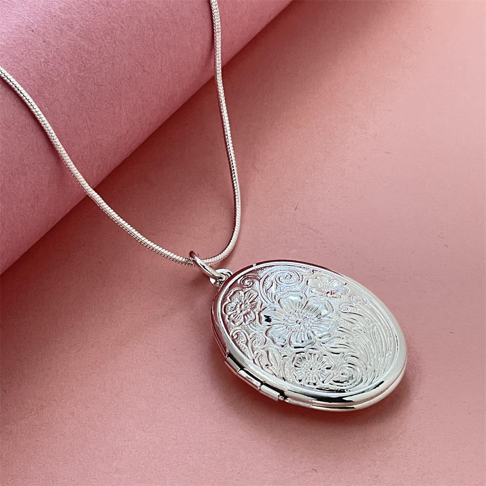 925 Silver Snake Necklace Oval - 925 Sterling Silver Chain Necklace Men ulasan dan harga