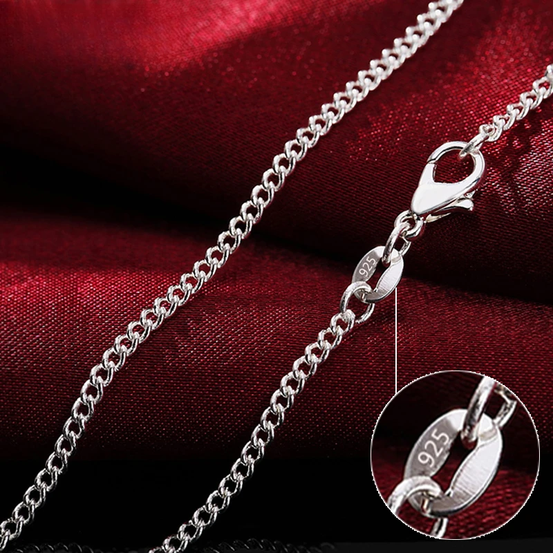925 Sterling Silver 40-75CM LO - Cuban Link Chain 12Mm ulasan dan harga
