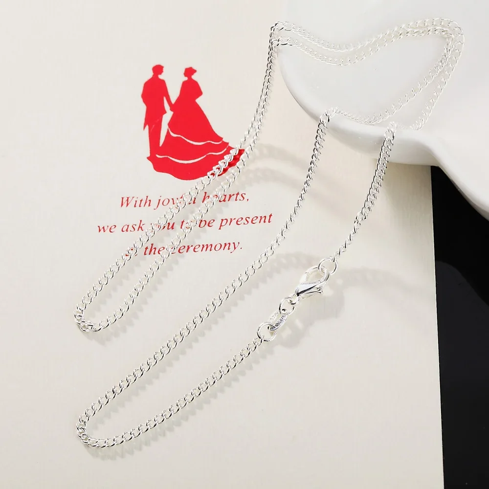 925 Sterling Silver 40-75CM LO - Cuban Link Chain 12Mm ulasan dan harga