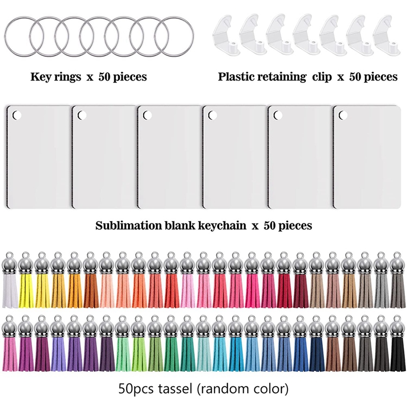 200Pcs Sublimation Keychain Bl - Rings ulasan dan harga