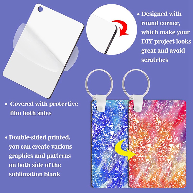 200Pcs Sublimation Keychain Bl - Rings ulasan dan harga
