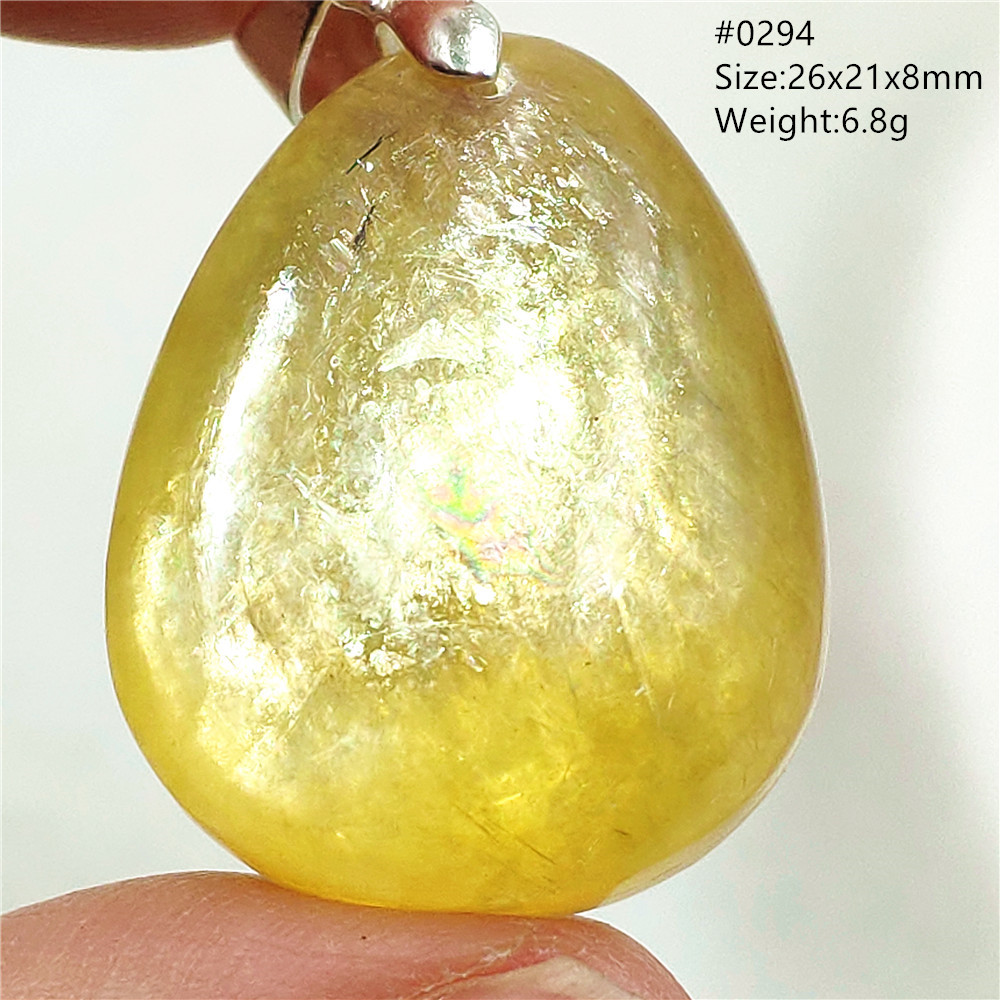 Natural Yellow Lepidolite Quar - 925 Sterling Silver Chain Necklace Men ulasan dan harga
