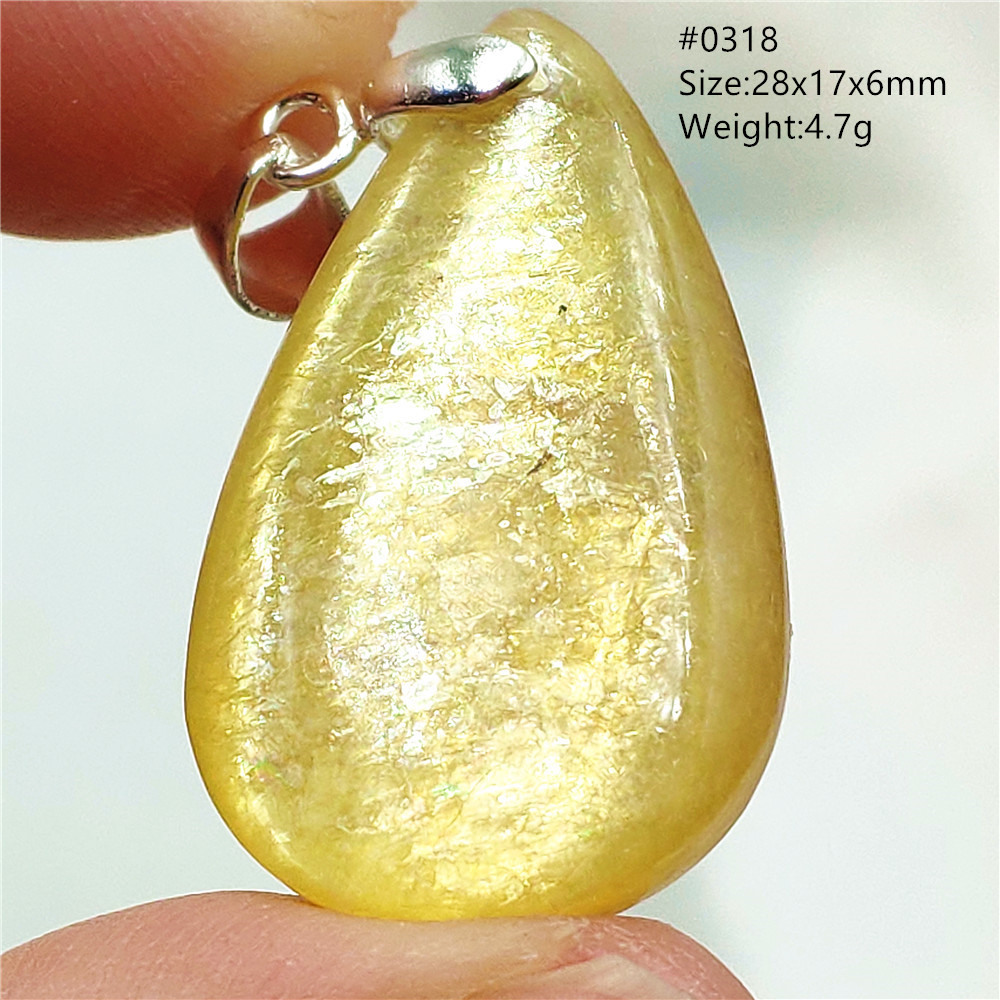 Natural Yellow Lepidolite Quar - 925 Sterling Silver Chain Necklace Men ulasan dan harga
