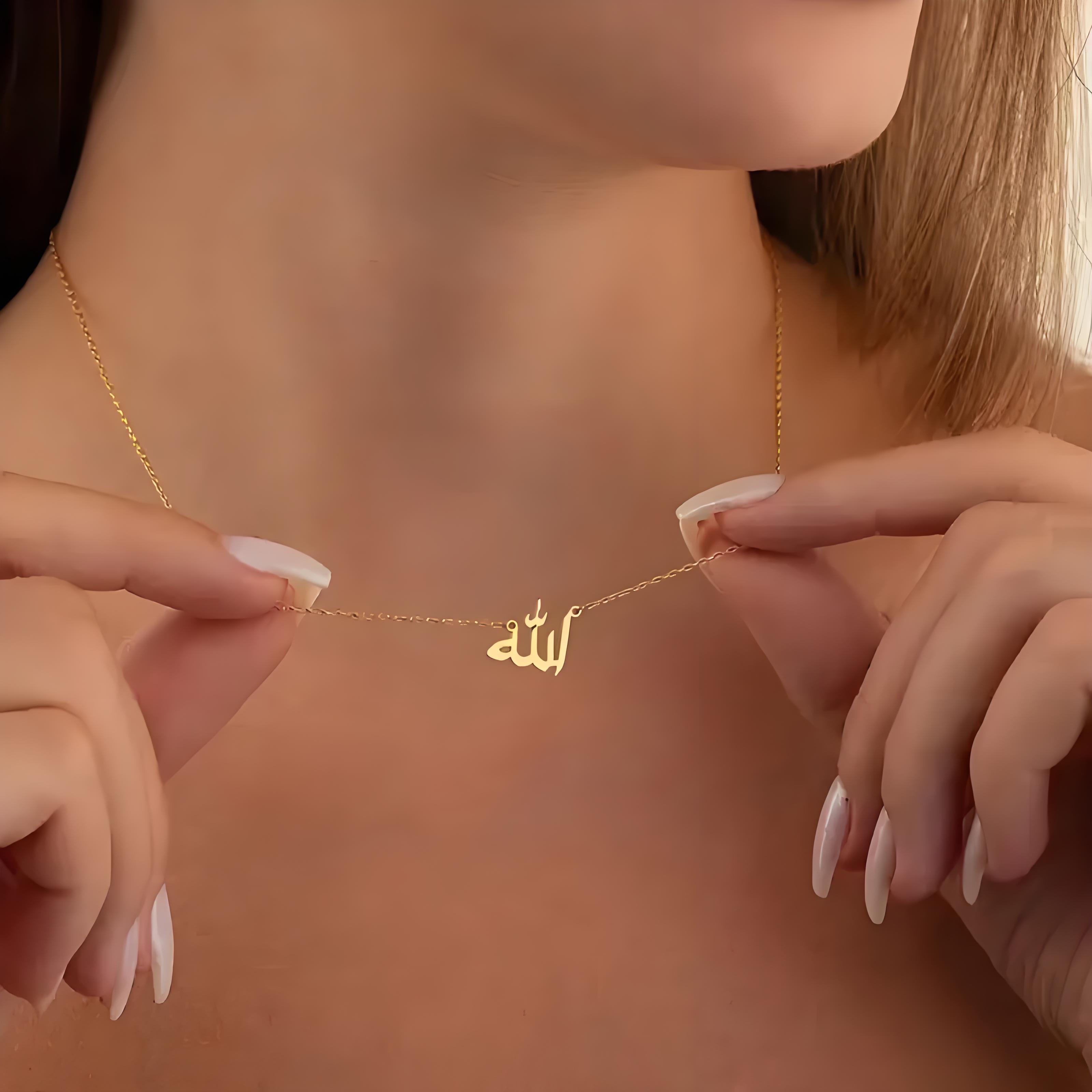 Personalized Arabic Name Neckl - Custom Name Necklace Stainless Steel ulasan dan harga
