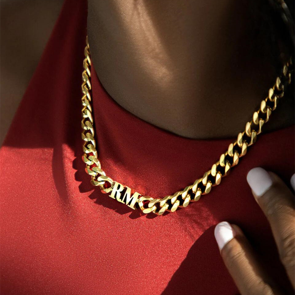 8mm Cuban Thick Name Necklace  - Custom Name Necklace Stainless Steel ulasan dan harga