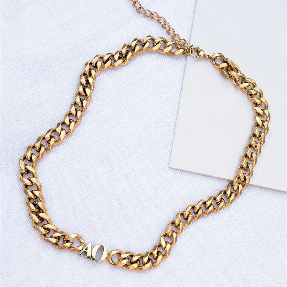 8mm Cuban Thick Name Necklace  - Custom Name Necklace Stainless Steel ulasan dan harga