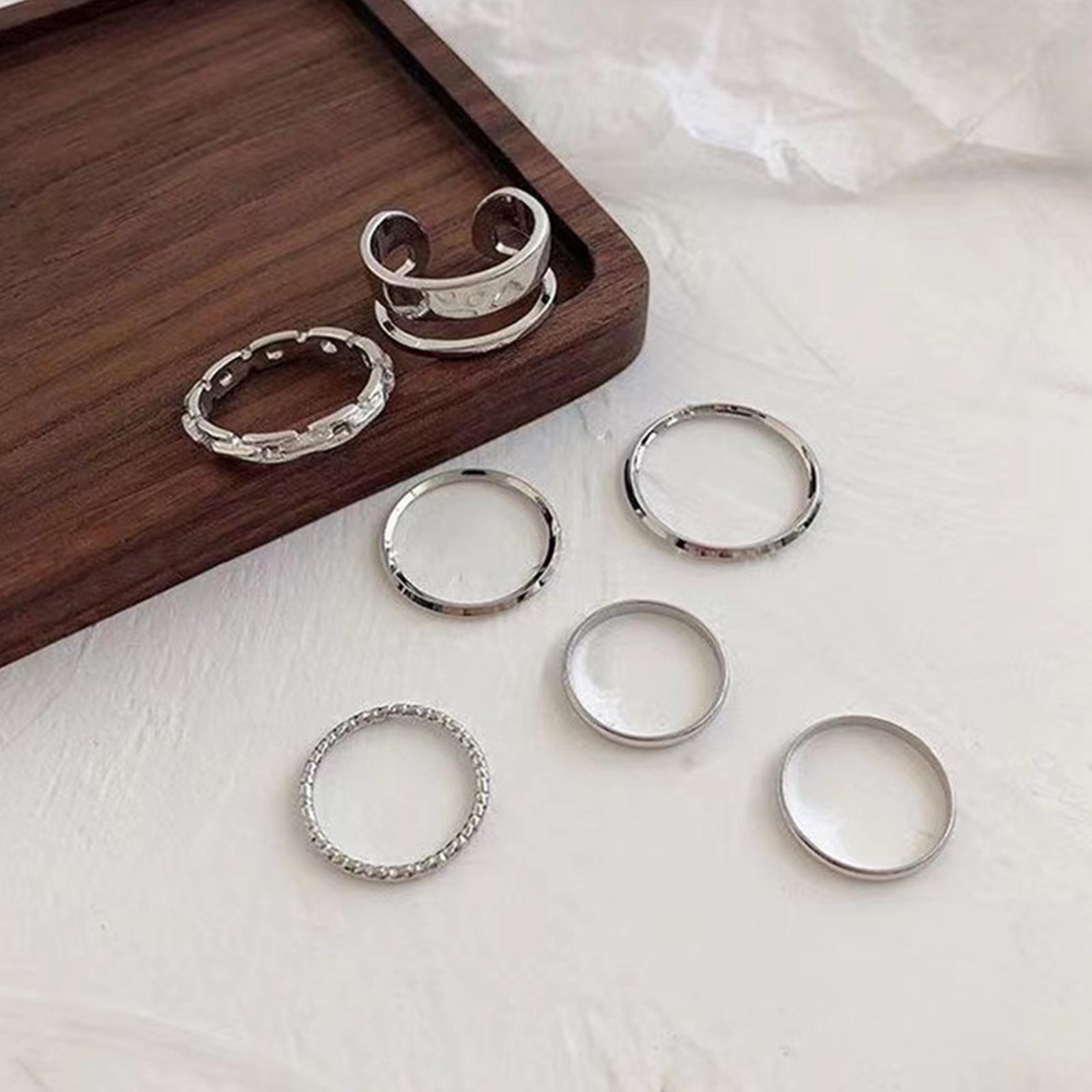 Ladies Hip Hop Ring Set Vintag - Vintage Punk Knuckle Rings Set ulasan dan harga